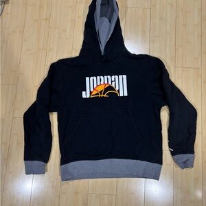 Jordan Black and Gray Sweatshirt. Size Medium